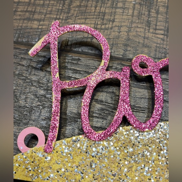 Paradise metal glitter hanging sign with hooks - Picture 2 of 4